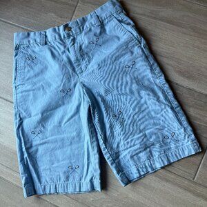 Light Blue Cotton Shorts with Embroidered Lacrosse Print – Vineyard Vines (Kids)